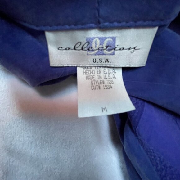 IC Collections Womens Medium Silk Open Front Cardigan Jacket Purple Lightweight - Picture 3 of 8